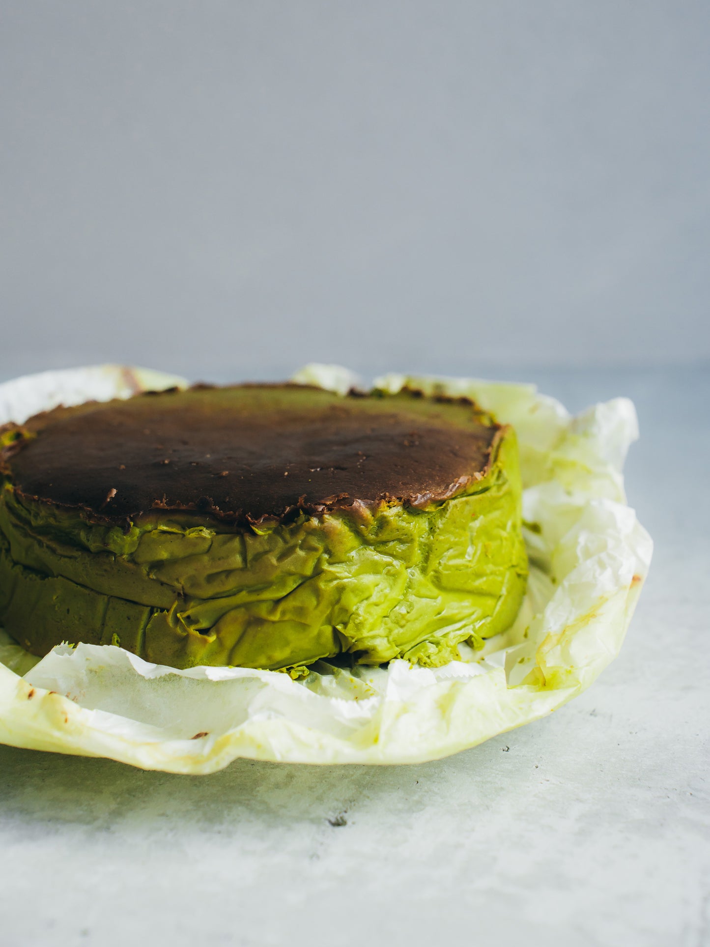 抹茶のバスクチーズケーキ