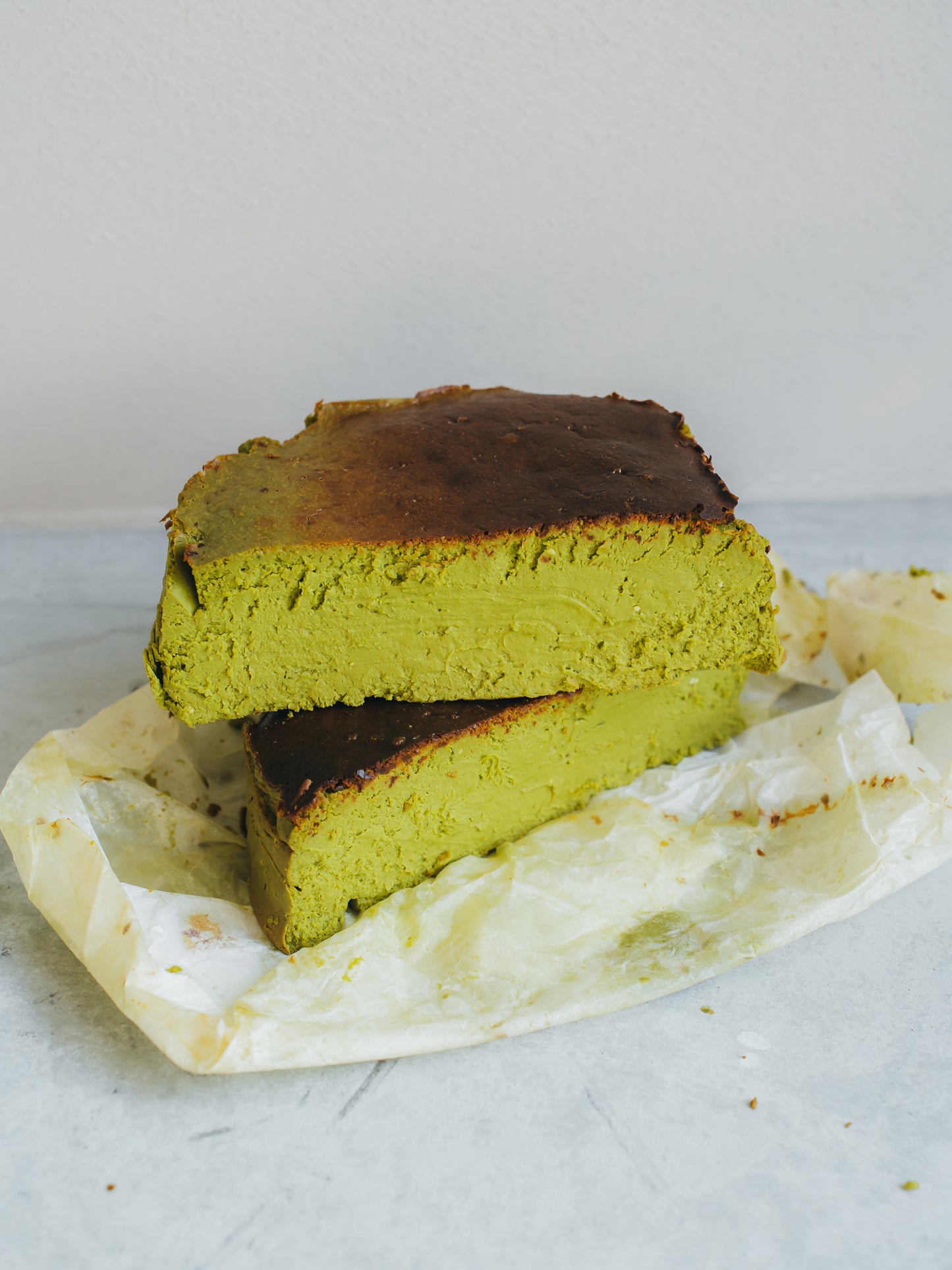 抹茶のバスクチーズケーキ
